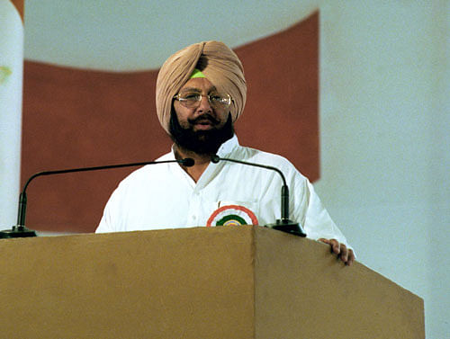 Punjab Congress chief Amarinder Singh, DH file photo