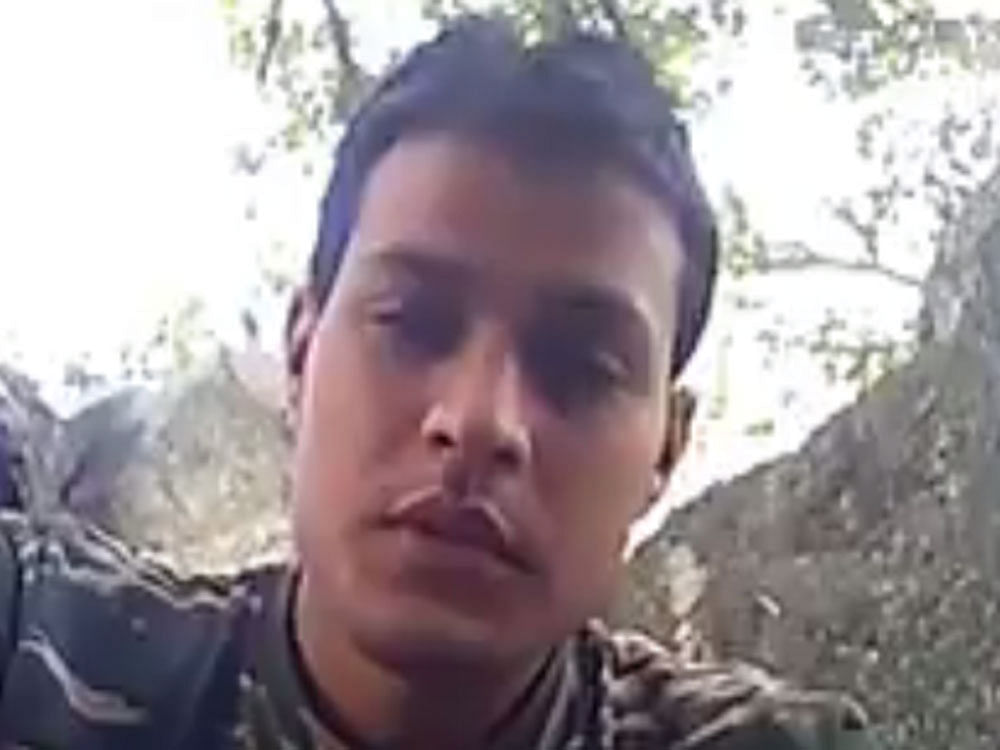 Jeet Singh (26), serving on Mount Abu, posted a video on social media addressed to Prime Minister Narendra Modi, seeking his intervention to ensure facilities for paramilitary forces on par with military personnel. Image courtesy Twitter.