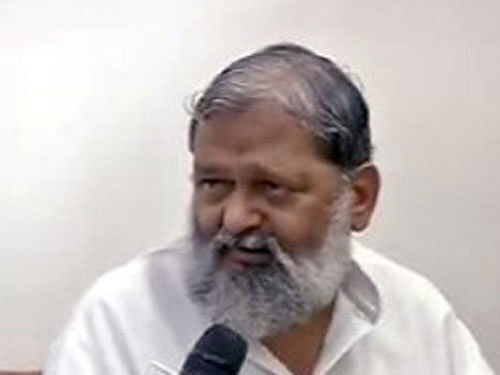 Haryana health and sports Minister Anil Vij. File photo