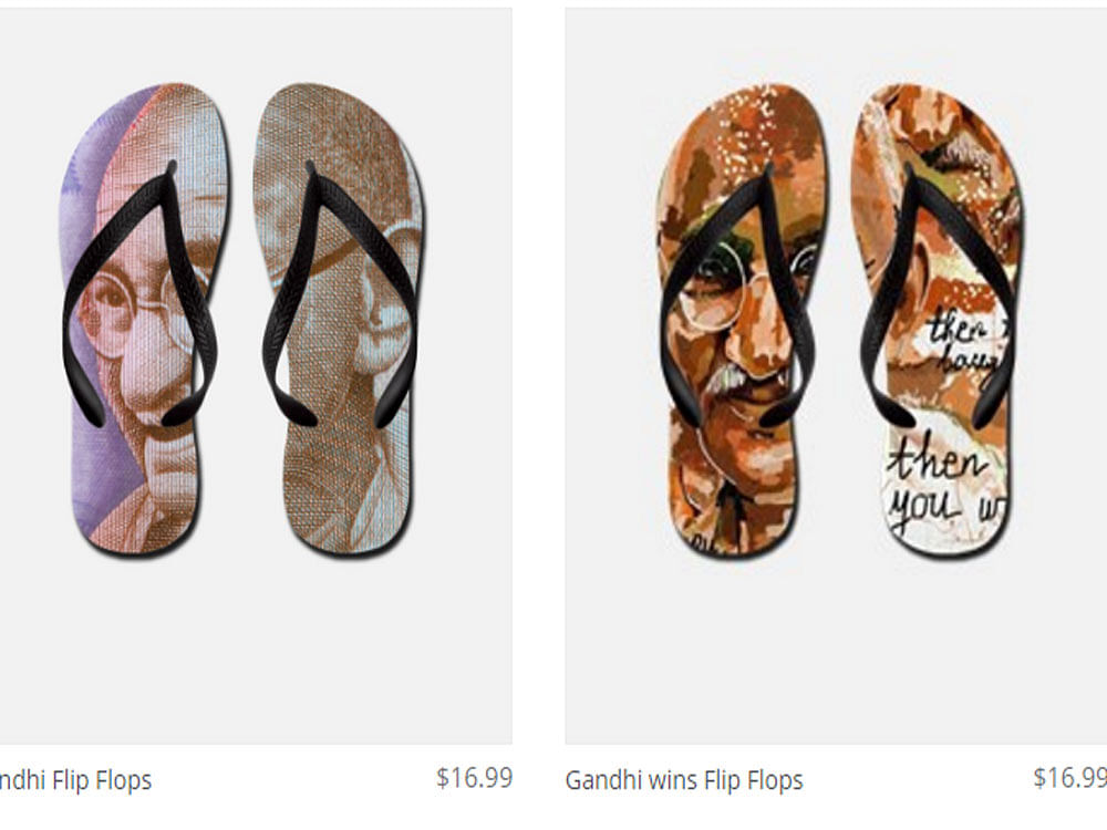 Close on the heels of the Indian flag incident, External Affairs Minister Sushma Swaraj has now received several complaints of Amazon selling flip-flops with Mahatma Gandhi's image.
