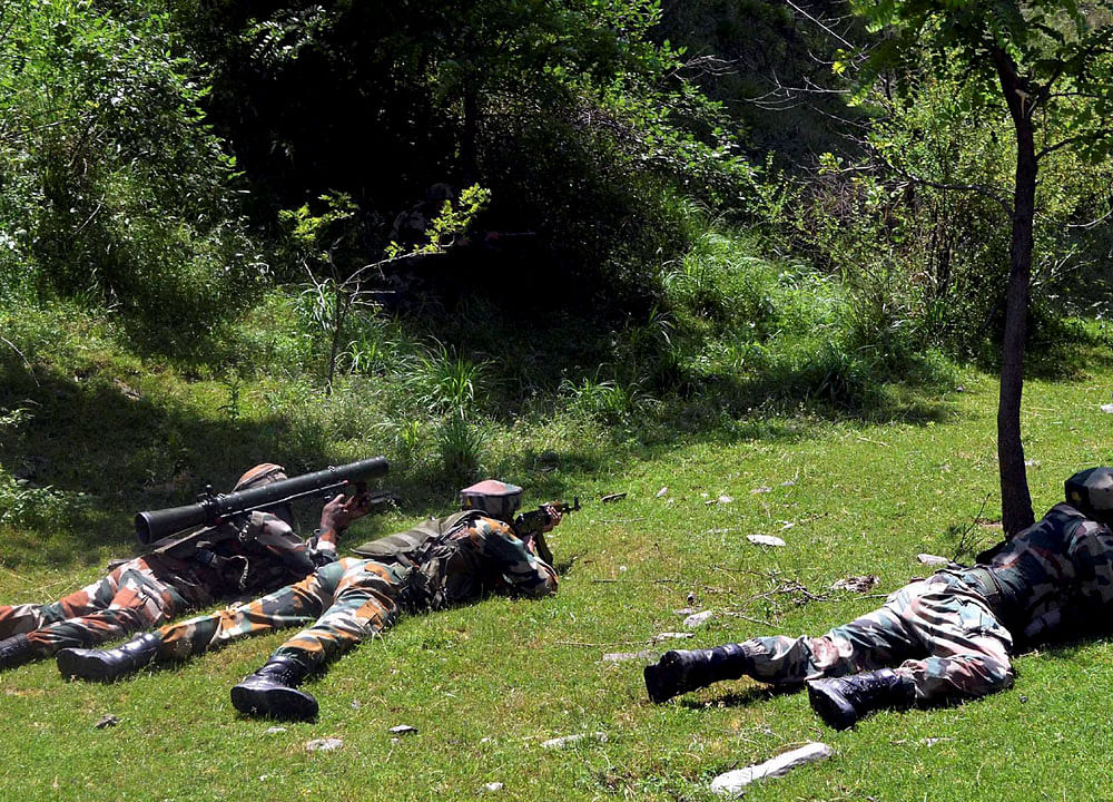 As the forces were conducting the search operation, the hiding militants fired at them, the security forces retaliated, ensuing in an encounter. PTI file photo