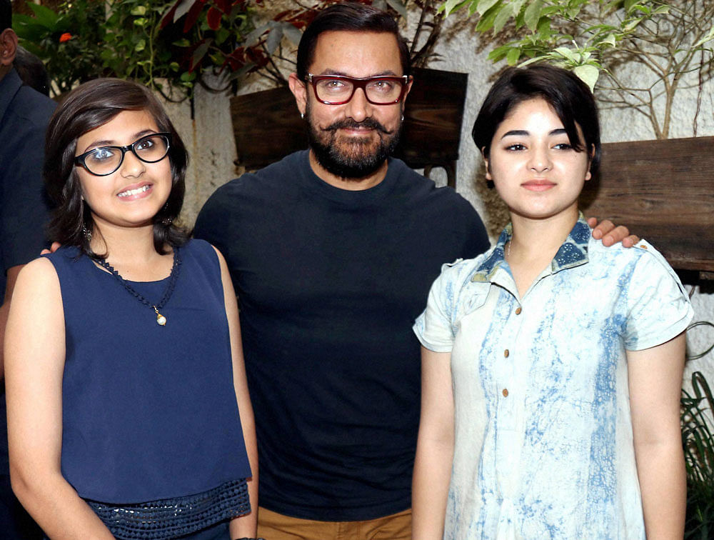 Aamir Khan defends 'Dangal' girl. PTI file photo