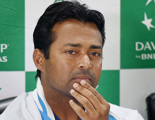 Paes and his Brazilian partner Andre Sa had a one-set advantage but lost 6-4 6-7(3) 4-6 to 10th seeded pair of Treat Huey and Max Mirnyi. PTI FIle Photo