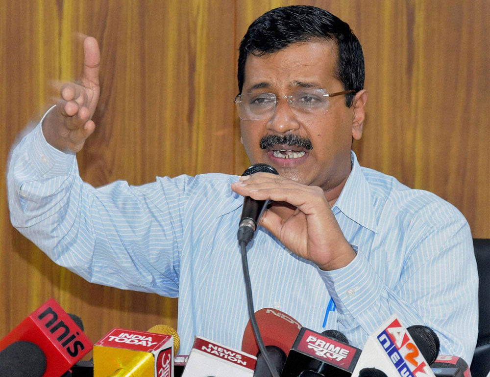 Kejriwal was responding to a tweet by AAP leader Ashutosh on money allegedly being distributed to voters in Cumbaruja constituency in Goa. PTI File Photo.
