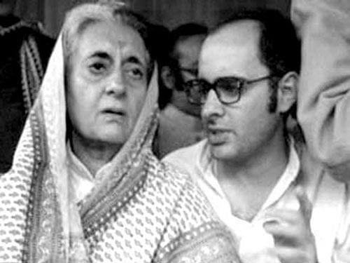 Indira Gandhi and Sanjay Gandhi. File photo