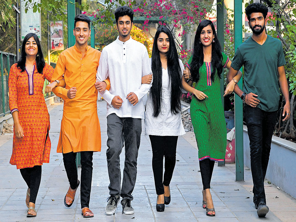 unity in diversitY Youngsters are slowly making their own contribution towards nation-building. (Above) Rama, Piyush, Niyanth, Yashika, Nuhi and Akhil. DH PHOTO&#8200;BY&#8200;KISHOR&#8200;KUMAR&#8200;BOLAR