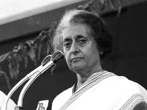 Former Prime Minister Indira Gandhi. DH File Photo.