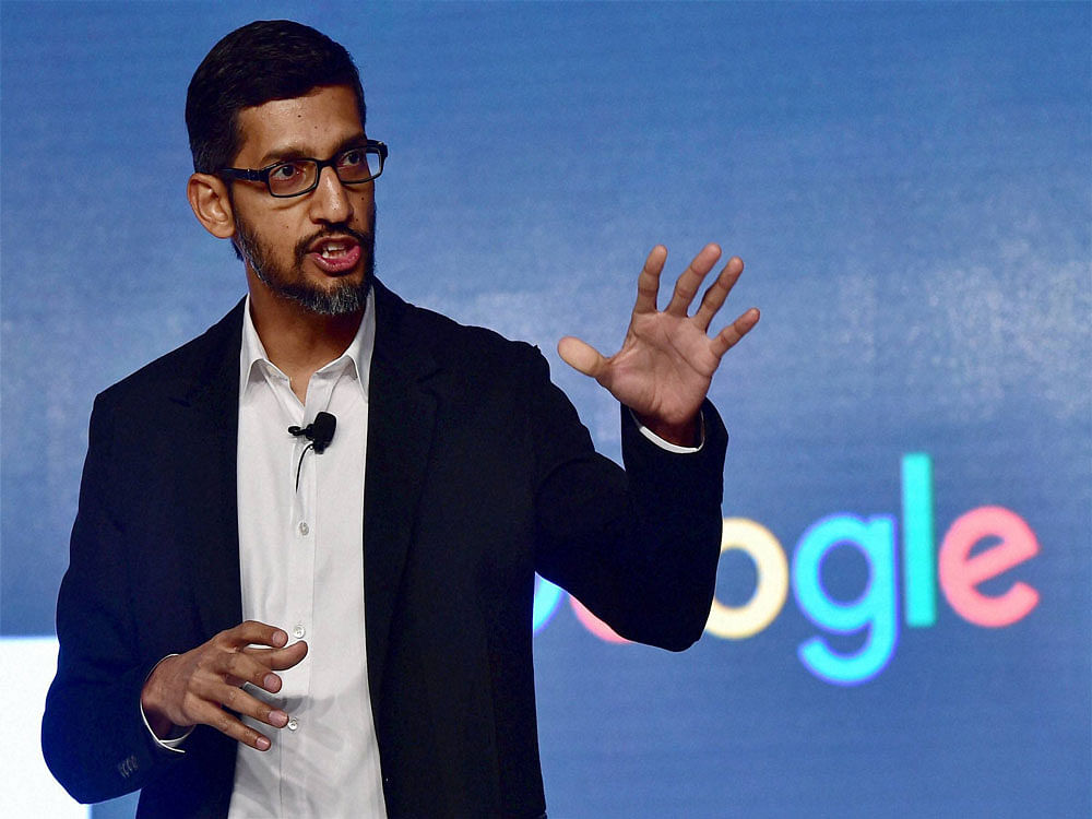Pichai in an email to staff said the US ban on foreign nationals from seven Muslim-majority countries will hit at least 187 Google employees. PTI File photo.