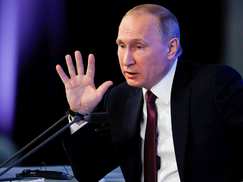 Russian president Putin. AP file photo