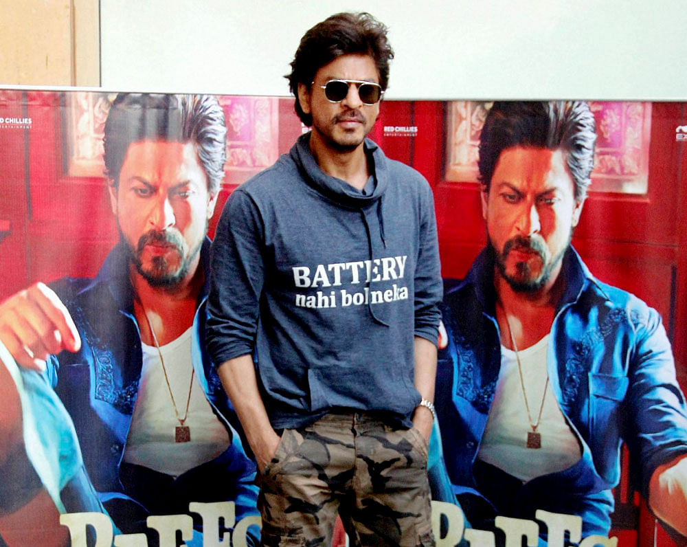 Actor Shah Rukh Khan during a promotional event of film Raees in pune on Monday. PTI Photo