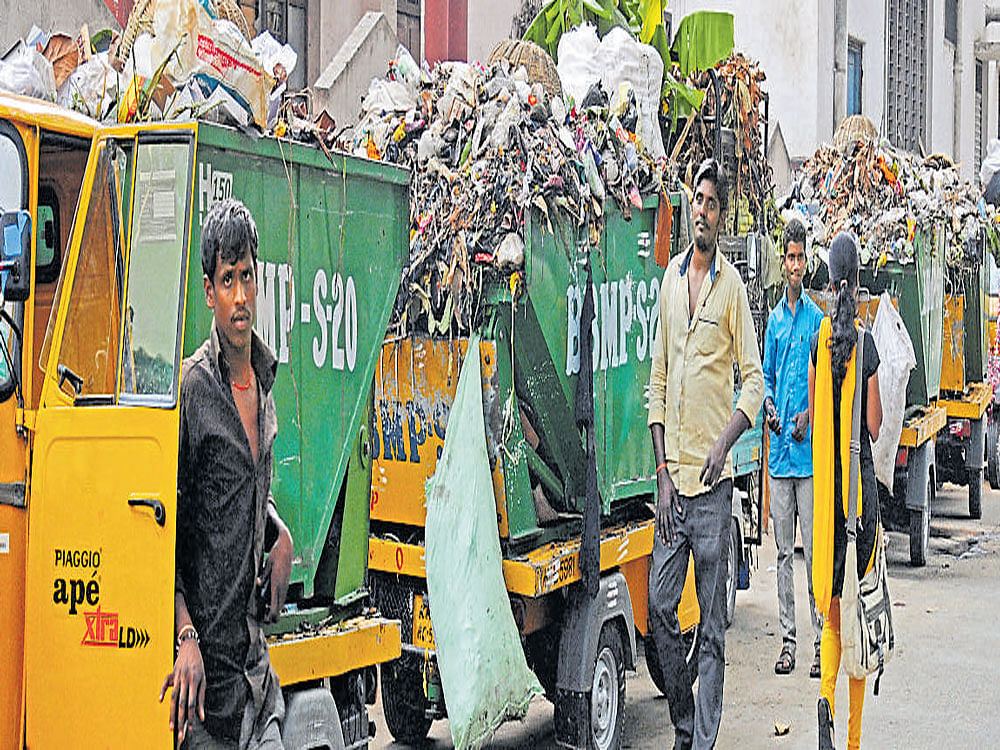 Association is in the process of introducing Provident Fund and Employees State Ins-urance scheme for its pourakarmikas. Every family living in Kalyan Nagar, comprising about 5,000 houses, segregates waste at source. File photo