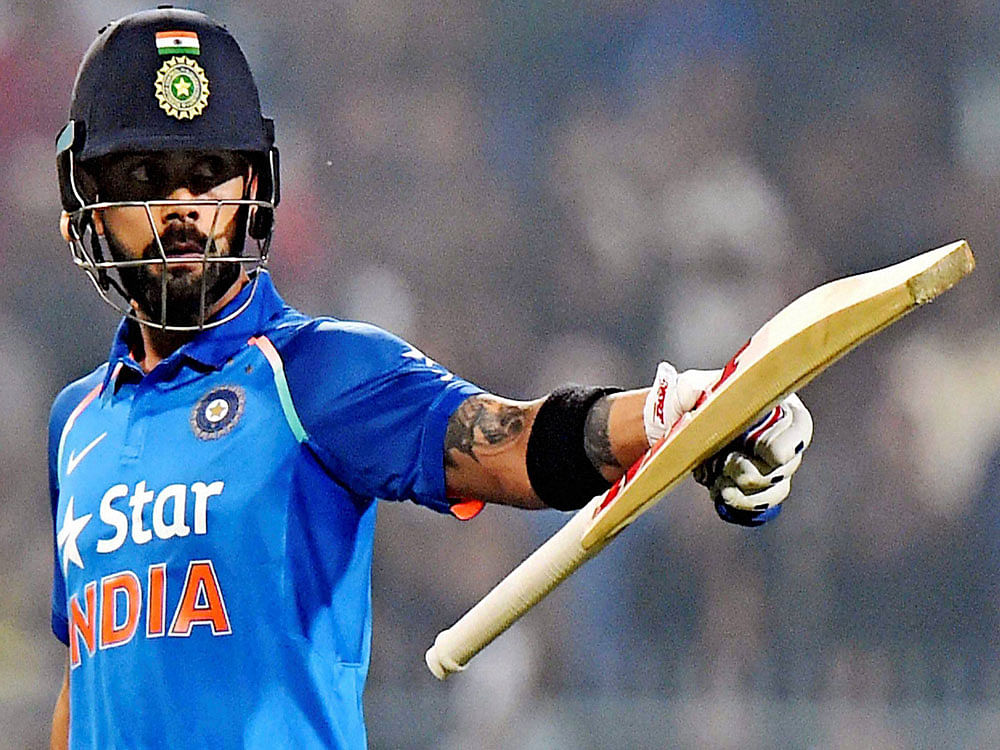 Kohli is ranked second in Tests and third in ODIs which makes him the only Indian batsman in top five across all formats. PTI File Photo.