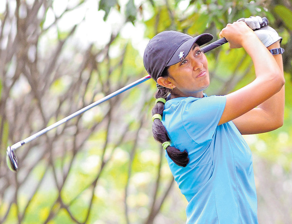 The 18-year-old Indian, now only in her second year as a professional, is three-under but slipped to third place, three shots behind co-leaders from Thailand Prima Thammaraks and Pannarat Thanapolboonyaras. DH FIle photo