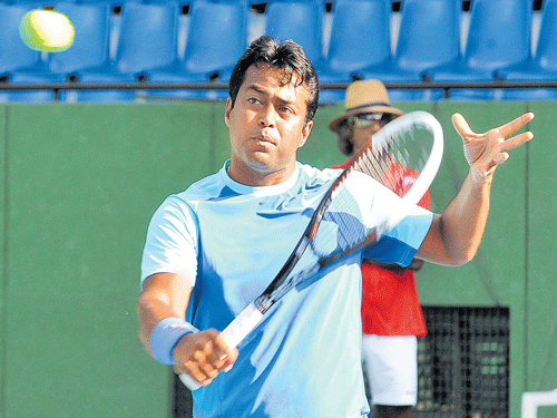 The defeat for Paes and his partner meant that the 43-year-old Indian stalwart could not overtake Italian Nicola Pietrangeli for most wins in doubles in Davis Cup history. The two players are tied on 42 wins. DH File Photo