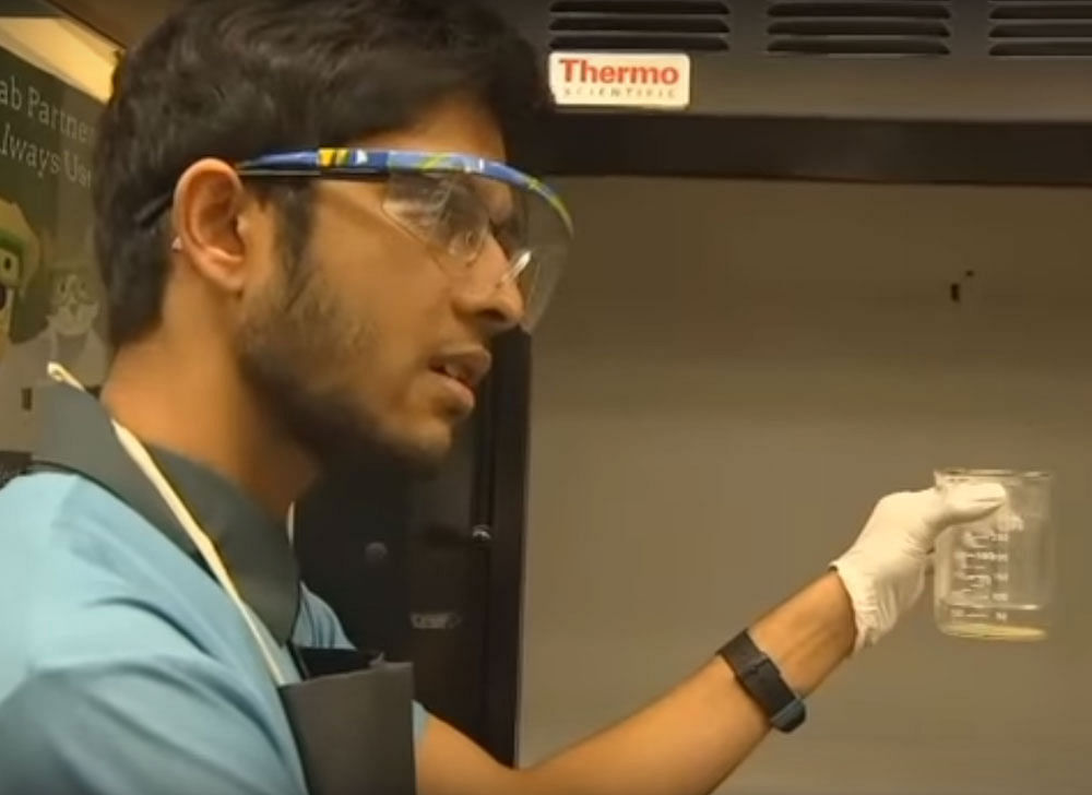 Chaitanya Karamchedu from Portland, Oregon, is turning heads across the country all because of a science experiment that began in his high school classroom. [Video grab]