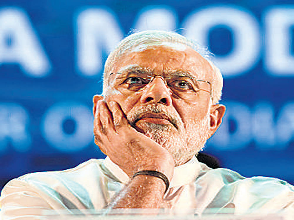 'Modi is not ready to accept the chaos demonetisation has caused. His personal advertisement machinery tries to hide every wrong policy of his government and leaves no stone unturned to attack the Congress. Modi should come out of this negative perception now,' it said. File photo