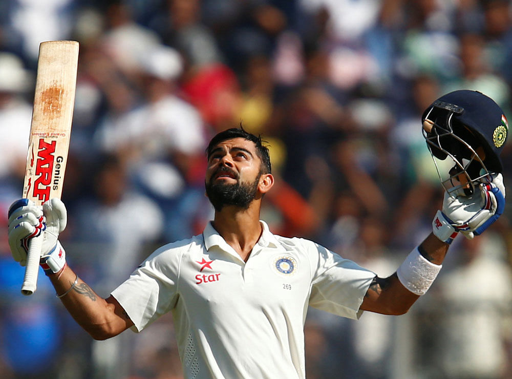 Kohli's double tons came in the series against the West Indies, New Zealand, England and now Bangladesh, which is in India for a one-off Test. Reuters file photo