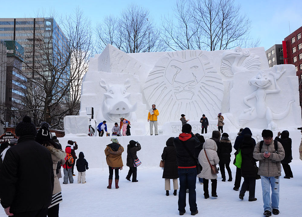 On the spot: Snow and ice sculpture at Sapporo Snow Festival, Japan. Photos by author