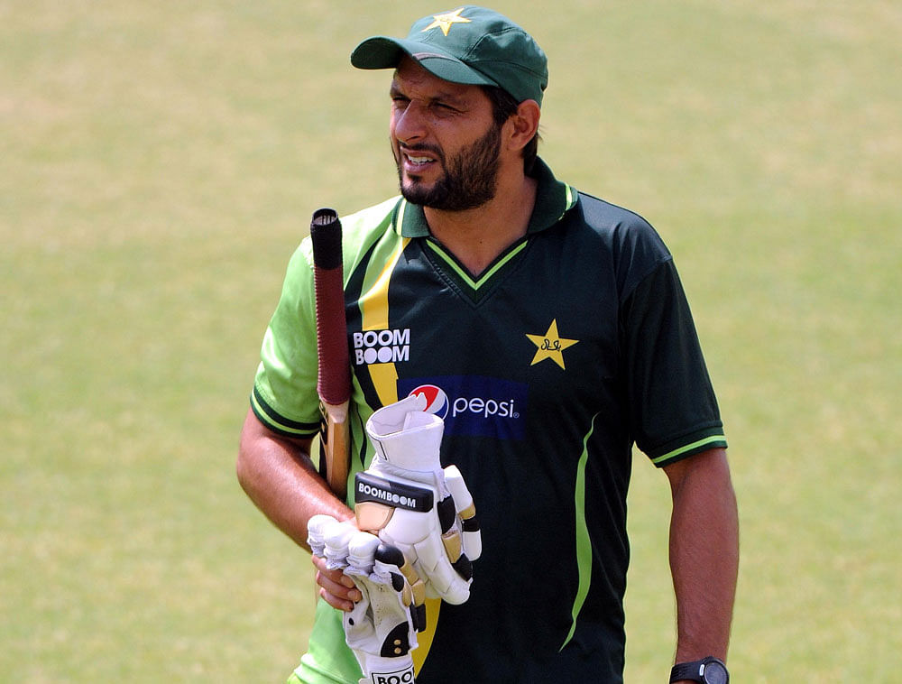 'What can I say I have been saying in the past also that until the PCB sets or makes an example of such players it will be difficult to stop this menace,' Afridi said. DH file photo