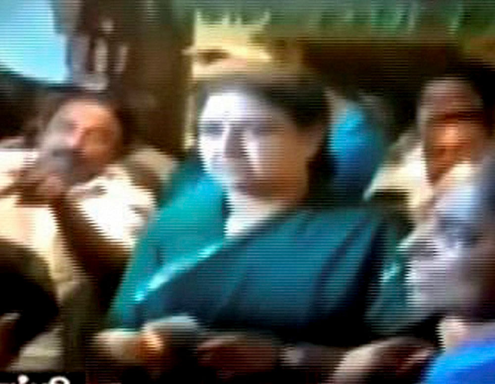 TV Grab- AIADMK General Secretary VK Sasikala on her return to Poes garden home in Chennai on Tuesday. PTI Photo