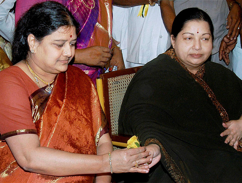 When she assumed office of the chief minister in 1991, Jayalalithaa and Sasikala had assets worth Rs 2.01 crore. PTI file photo