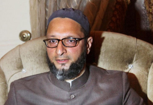 Owaisi, whose party is contesting only from Arya Nagar Assembly seat in the district, also accused SP and BSP of trying to fool Muslim voters. PTI File Photo.