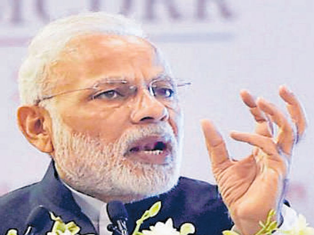 Invoking Lord Krishna at an election meeting here to suggest a strong connect between Gujarat and UP, Modi, who represents Varanasi Lok Sabha constituency, said the state was his 'mai-baap PTI File Photo.