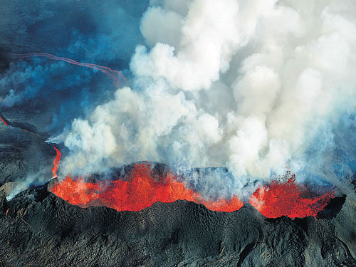 A team of scientists led by Abhay Mudholkar, from CSIR-National Institute of Oceanography (CSIR-NIO) in Goa reported that the volcano is active and spewing smoke and lava once again.  File photo for representation
