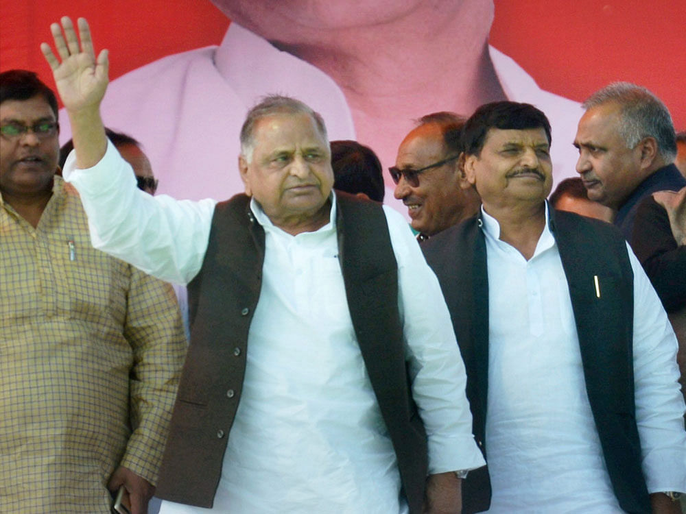 The SP patron is not in the fray this time and hopefully his namesakes may also be taking a break from elections. But this was not so in the past when the namesakes sought to give a headache to the Samajwadi Party leader. PTI FIle Photo