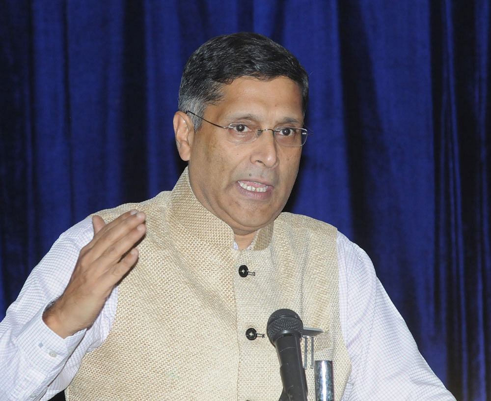 Subramanian said it was important for banks to get political cover to write down debts they are unable to recover. DH File Photo.
