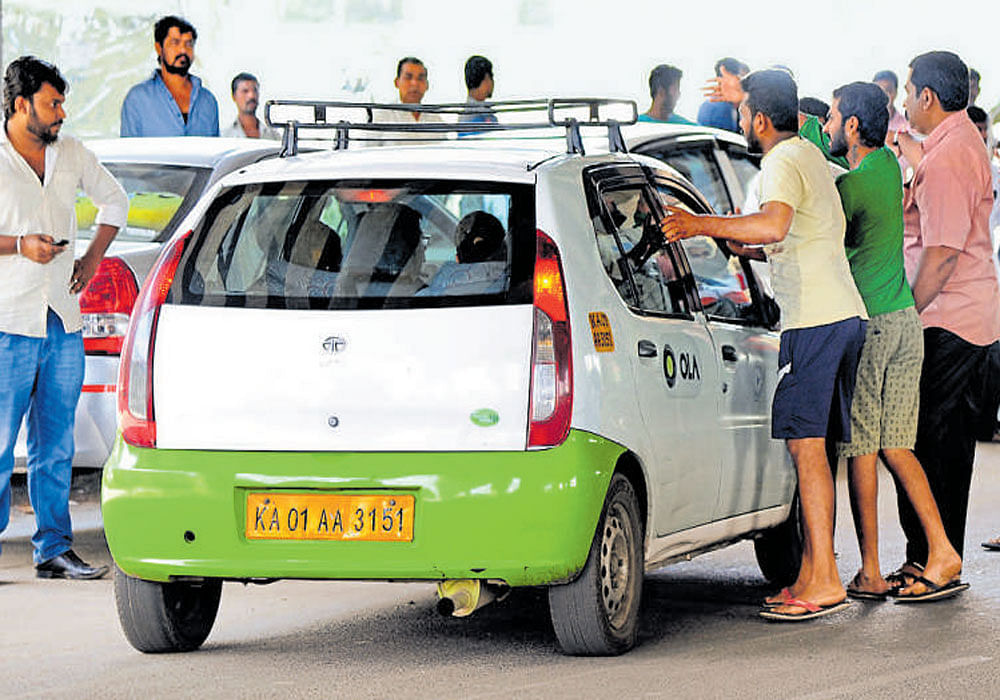 Ola, Uber drivers continue protest,  services crippled in Bengaluru