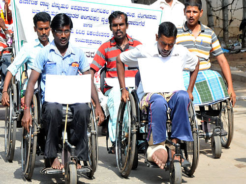 The apex court is examining if the states have fulfilled their obligations in reserving and filling the posts in government jobs for the disabled people. DH File Photo.