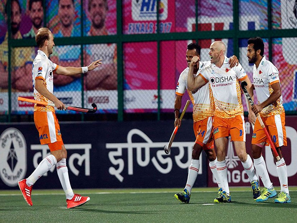 Kalinga Lancers meant business this year as they defeated Dabang Mumbai 4-1 in a keenly-contested summit clash to win their maiden Hockey India League title, here today. Image courtesy: @HockeyIndiaLeag