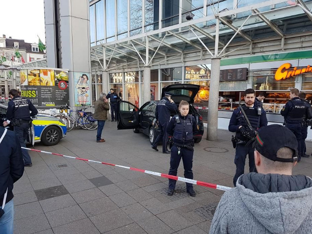 Investigators are probing the motives of a 35-year-old German student who rammed his car into a group of pedestrians, killing one person and injuring two others, officials said today, ruling out terrorism. Image: Twitter