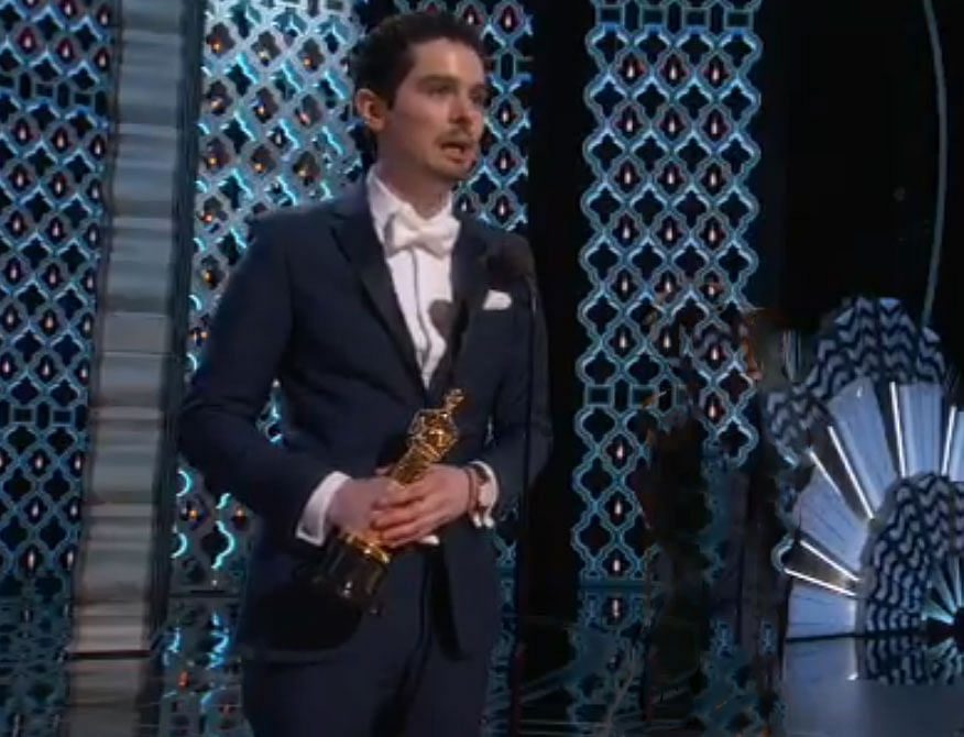 Damien Chazelle wins best director Oscar for 'La La Land'.