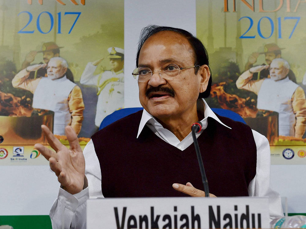 'You have such freedom of expression in the country that you can call the Prime Minister by name, you write articles - if the Prime Minister dies tomorrow, X will be the Prime Minister. You compare him with a donkey.... and now you say there is no freedom of expression,' Naidu told a press conference. PTI file photo