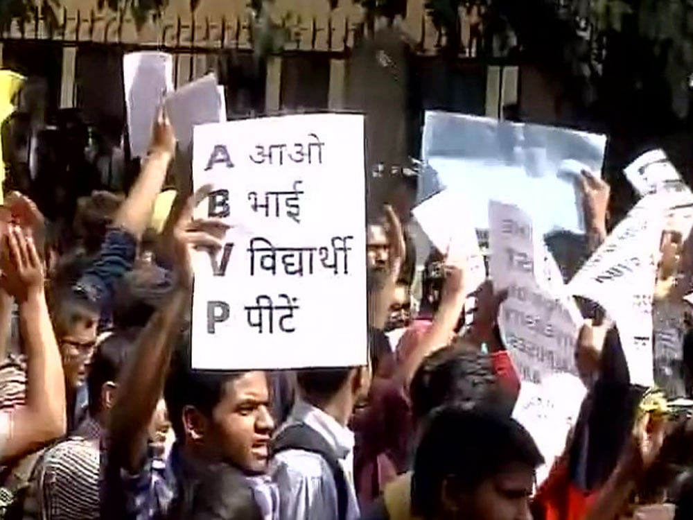 Hundreds march to 'save DU', 'reclaim' space to dissent. Pic Courtesy:  ANI