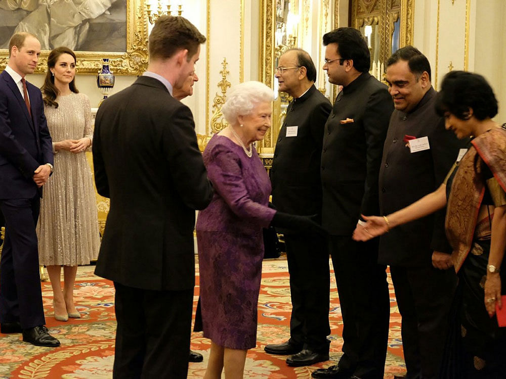 The Queen and The Duke of Edinburgh, along with other members of the Royal Family have arrived at the UK-India Reception.