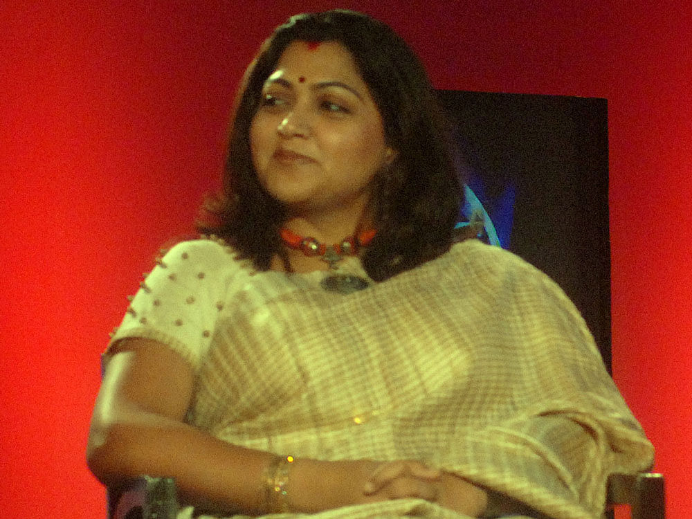 Actress Khushboo. DH File Photo.