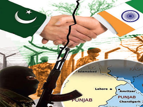 The fundamental reason for disturbances in parts of Jammu and Kashmir is cross-border terrorism aided and abetted by Pakistan, he said, noting that for many years now, Islamabad has been carrying out an intense campaign to destabilise the situation in Jammu and Kashmir. DH illustration