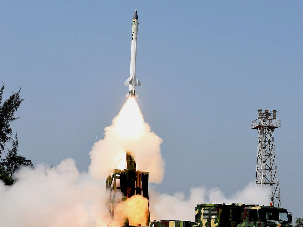 The interceptor was engaged against a target which was a Prithvi missile launched from launch complex 3 of the Integrated Test Range (ITR) at Chandipur near Balasore, taking up the trajectory of a hostile ballistic missile. PTI photo