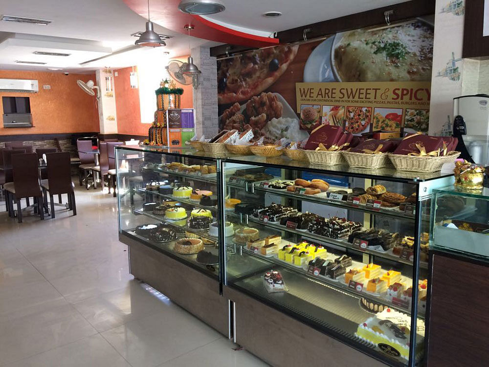 WIDE CHOICES: A view of the sweets and savouries at Chef Baker's.