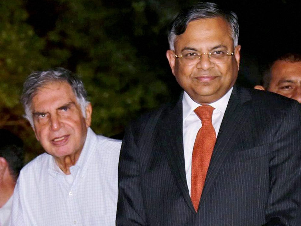 Ratan Tata and N Chandrasekaran. PTI