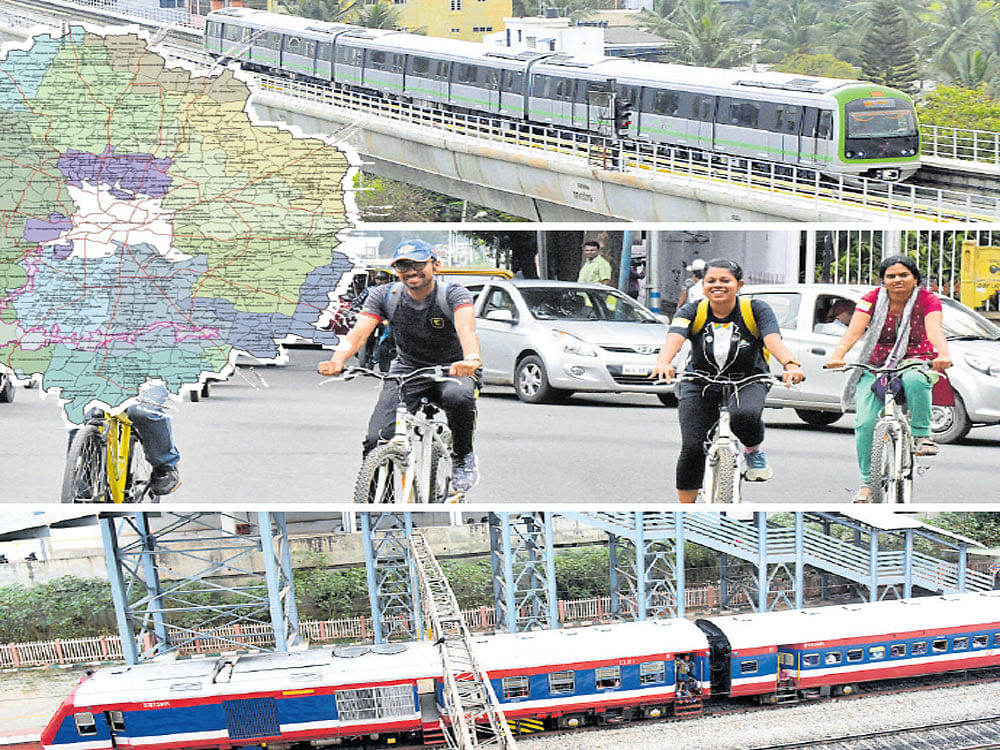 Besides the demand for the suburban train network, citizen groups demand speeding up of the Metro rail works, alternative routes to Kempegowda International Airport (KIA) and increasing the BMTC's bus fleet.
