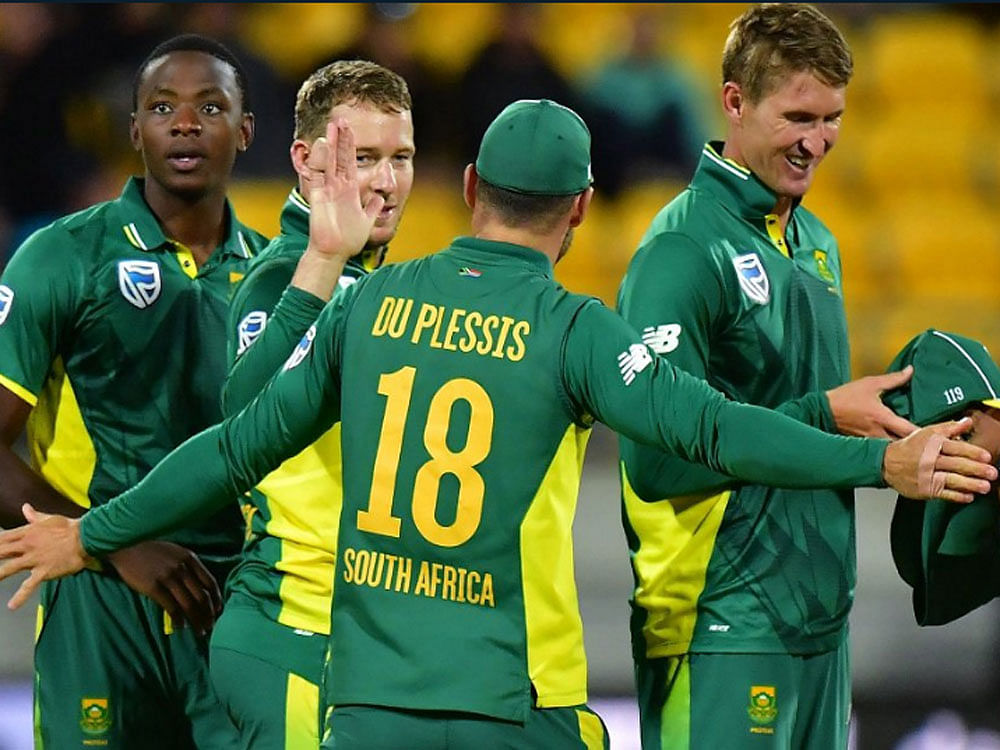 South Africa needed less than 33 overs to overhaul New Zealand's 149 with du Plessis ending the game with a boundary which also brought up his half century. Image source Twitter