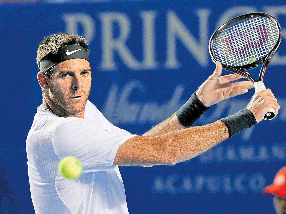 battler Del Potro is relying on yoga to keep himself fit while trying to draw inspiration from Federer and Nadal. AFP
