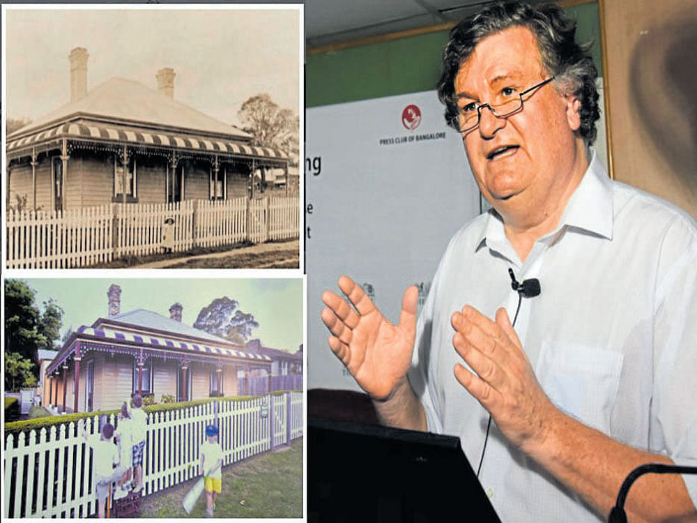 Old is gold Andrew Leeming during his presentation on restoring Sir Donald Bradman's childhood home. DH Photo