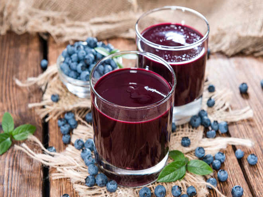 In the study, healthy people aged 65-77 who drank concentrated blueberry juice every day showed improvements in cognitive function, blood flow to the brain and activation of the brain while carrying out cognitive tests. There was also evidence suggesting improvement in working memory, researchers said. Picture courtesy Twitter