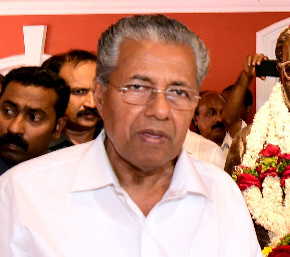 Vijayan's comments that 'I doubt whether you (UDF) are behind yesterday's drama in Kochi' further infuriated the already agitated UDF members. DH FIle photo