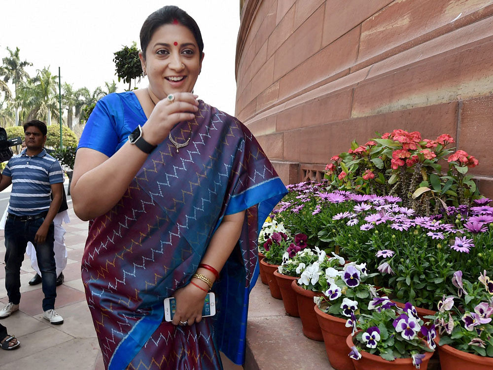 Taking a dig at Rahul over Congress' poor performance in the crucial state polls, Irani said only blaming the AICC vice president 'will be an injustice to him'. PTI file photo